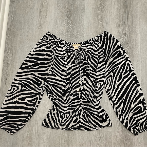 Michael Kors Tops - Michael Kors animal print blouse size L